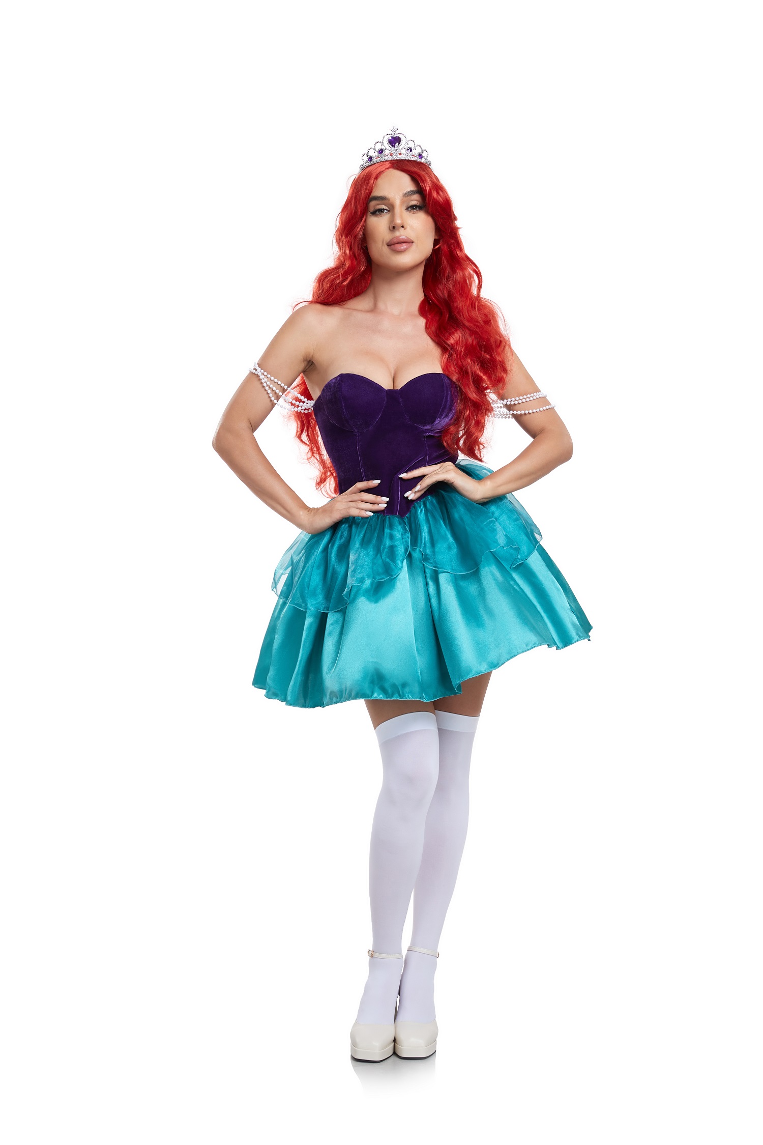 Mermaid Princess Dress Ariel Costume Sexy Halloween Party Cosplay Birthday Dress